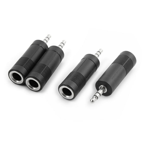 6.35mm Female to female connector Stereo audio and video cable Power adapter Black 8 pieces 